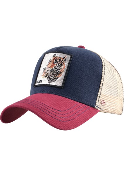 Hayvan Kuş Örgü Kamyon Şoförü Şapkası Snapback Kare Yama Unisex Beyzbol Şapkaları (Yurt Dışından)