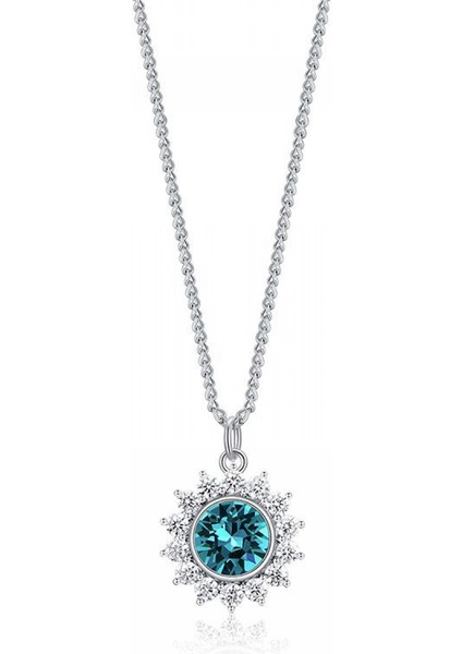 Romantik Sevgililer Yeni Yıl Hediyesi Mücevher Kolye, Kadınlar Için Kristal Kolye Kolye Takı Kadınlar Için Birthstone Kolye, Kar Tanesi (Yurt Dışından)