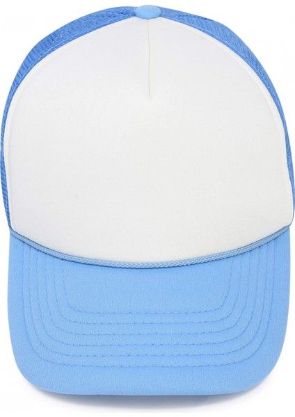 Ayarlanabilir Snapback Askılı Iki Renkli Trucker Şapka Yazlık Örgü Şapka, Gök Mavisi (Yurt Dışından) fiyatları