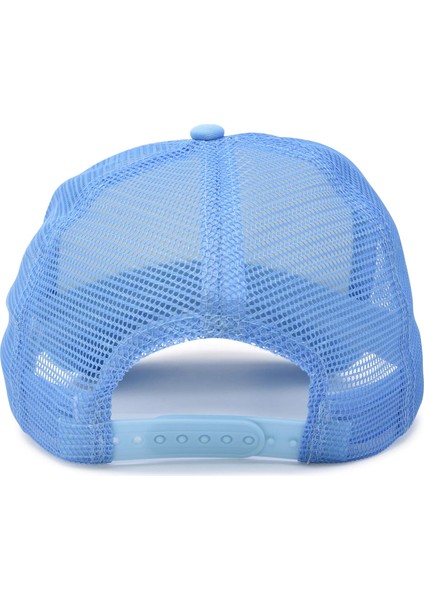 Ayarlanabilir Snapback Askılı Iki Renkli Trucker Şapka Yazlık Örgü Şapka, Gök Mavisi (Yurt Dışından) modelleri