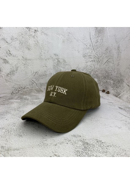 Şapka Kadın New York Mektup Nakış Yaz Gölge Vahşi Rahat Beyzbol Şapkası Erkek (Kahverengi) (Yurt Dışından)