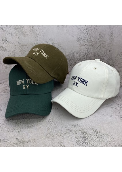Şapka Kadın New York Mektup Nakış Yaz Gölge Vahşi Rahat Beyzbol Şapkası Erkek (Kahverengi) (Yurt Dışından) fiyatları