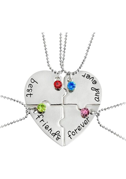 Best Friends Forever And Ever Kolye Kristal Kırık Kalp Charm Kolye Seti Dostluk Kolye (Yurt Dışından)
