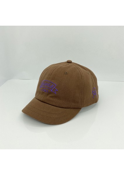 Şapka Kadın K Mektup Nakış Bahar ve Yaz Moda Rahat Yumuşak Üst Beyzbol Şapkası Erkekler (Kahverengi) (Yurt Dışından)