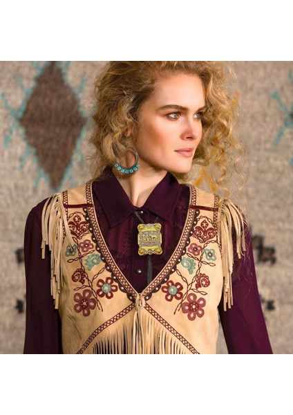 Moda Kovboy Batı Kravat, Erkekler Için Bolo Kravat At Kafası Kolye Kolye (Yurt Dışından)
