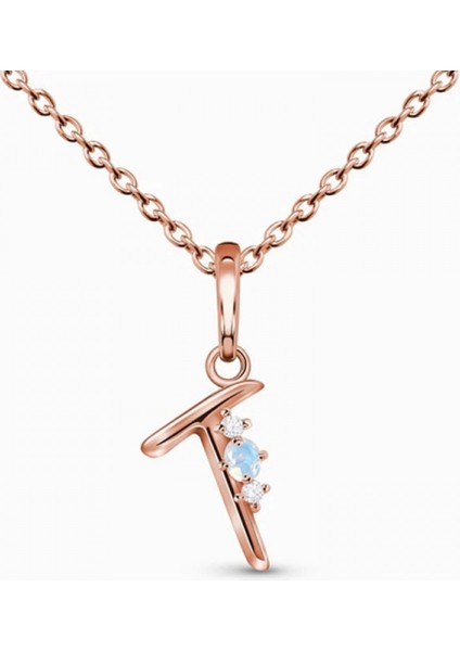 925 Ayar Gümüş Aytaşı Kolye Harfler ile 26 Alfabe Kolye Kolye Takı Anne Kadınlar Için (Yurt Dışından)