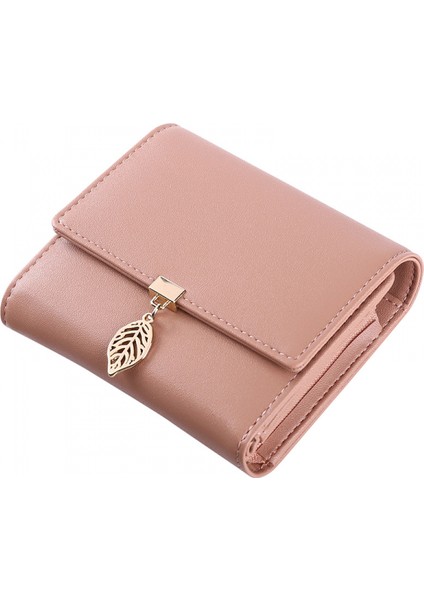 Kadın Cüzdan Deri Yaprak Kolye Kartlık Fermuarlı Cep Telefonu Clutch, A-Siyah, Orta, Rfid Cüzdan (Taro Tozu) (Yurt Dışından)