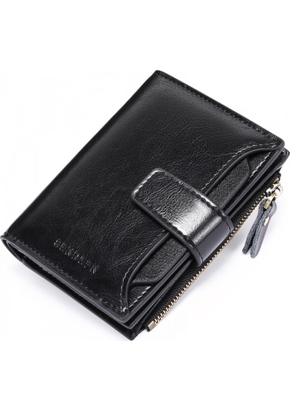 Smart Anti-Theft Gps Vertical Men's Women's Wallet Slim Tri-Fold Cowhide Leather Men's Uk Multi Card Sleeve And Card Holder, Wallet With Rfıd Blocking And Zipper Coin Pocket (Yurt Dışından)