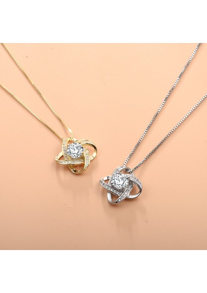 S925 Gümüş Yonca Zirkon Bayan Kolye Kolye (Yurt Dışından) fırsatları