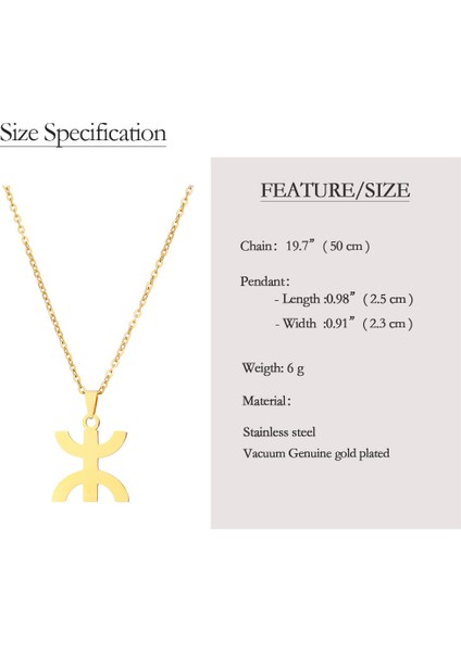 Kolye, Afrika Berberi Kolye Aksesuarları, Çiftler Için Paslanmaz Çelik Kolye, Aile Veya Arkadaşlar Için En Iyi Hediye (Yurt Dışından) fiyatları