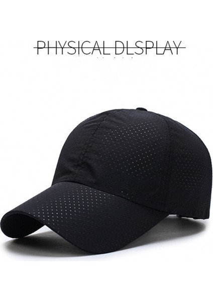 Unisex Düz Renk Beyzbol Şapkası Çabuk Kuruyan Nefes Alabilen Baba Şapkası (Yurt Dışından)