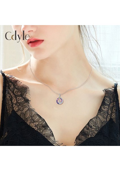 Romantik Sevgililer Yeni Yıl Hediyesi Mücevher Kolye, Kristal Kolye Kolye Takı Kadınlar Için Birthstone Kolye Kadınlar Için, Tavuskuşu (Yurt Dışından) fırsatları