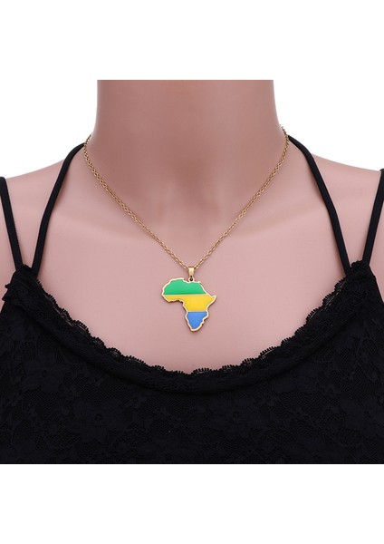 Paslanmaz Çelik Kolye Takı, Gabon Gabon Harita Kolye, Erkekler ve Kadınlar Için Moda Aksesuarları, Aile Veya Arkadaşlar Için En Iyi Hediyeler (Yurt Dışından)