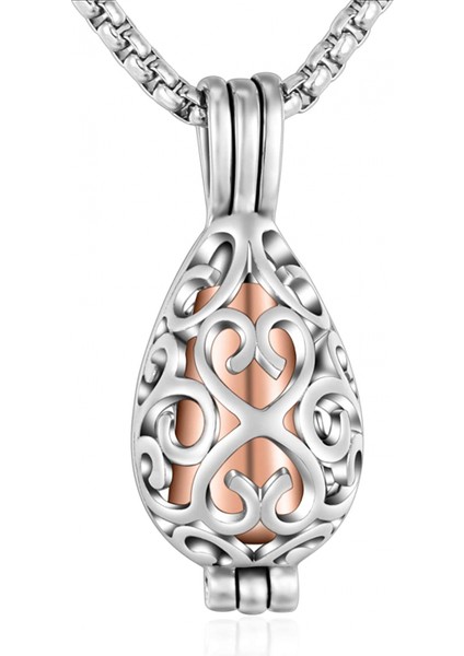 Kremasyon Takı Urn Kolye Külleri ile Lotus Çiçeği Urn Kolye Anıt Paslanmaz Çelik Külleri Hatıra (Yurt Dışından)