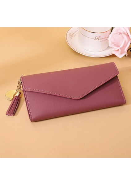 Women's Wallet Ladies Purse, Small Cash Walle, Tassels Pu Leather Multi-Slots Short Money Bag Clutch Holder Case For Girls With Rabbit-Shaped Metal Tassels Pendant Gift Bifold (Yurt Dışından)