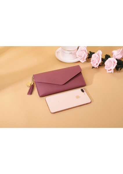 Women's Wallet Ladies Purse, Small Cash Walle, Tassels Pu Leather Multi-Slots Short Money Bag Clutch Holder Case For Girls With Rabbit-Shaped Metal Tassels Pendant Gift Bifold (Yurt Dışından) fiyatları