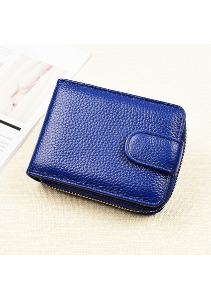 Gents Slim Black Rfıd Zip Around Wallet Genuine Leather Bifold Style Coin Pocket Cardholder Wallets Purse (Yurt Dışından)