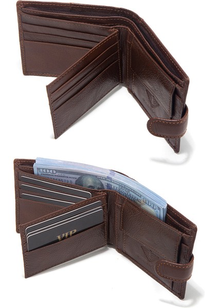 Cüzdanlar Erkek Deri Rfıd Engellemeli Ince Cüzdan, 10 Kredi Kartı, 2 Banknot Bölmesi, Kimlik Penceresi ve Para Cebi Minimalist Cüzdan-Siyah Kahve 2 (Yurt Dışından) fırsatları