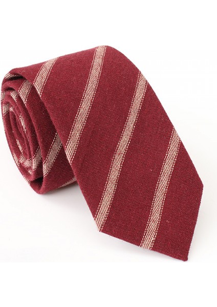 2.8"(7cm) Ekose/çizgili Kravat Tartan Dokuma Tr Malzeme Kravat, Kırmızı Şarap (Yurt Dışından)