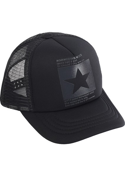 Pentagram Beyzbol Şapkası Yetişkin Unisex Hip Hop Düz Kenarlı Kap Beyzbol Şapkası (Yurt Dışından)