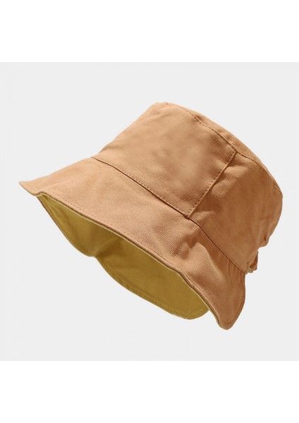 Kova Şapka Plaj Balıkçı Şapkaları Kadın Erkek Için Güneş Şapkası Geri Dönüşümlü Çift Taraflı Aşınma, Kahverengi (Yurt Dışından)