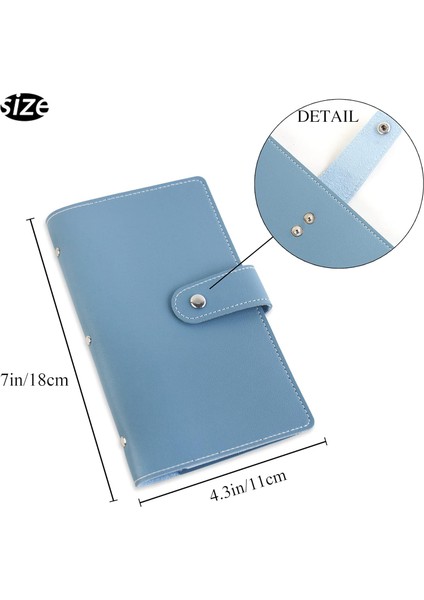 Kartvizitlik Kitap, Kartvizit Kitaplık Pu Deri Organizasyon Bağlayıcı Adı Kimlik Kartı Tutucu, Erkekler ve Kadınlar Için, 192 Karta Kadar Kapasite (1 Paket, 1-Mavi) (Yurt Dışından) modelleri