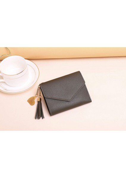 Women's Wallet Ladies Purse, Small Cash Walle, Tassels Pu Leather Multi-Slots Short Money Bag Clutch Holder Case For Girls With Rabbit-Shaped Metal Tassels Pendant Gift Bifold (Yurt Dışından) fiyatları