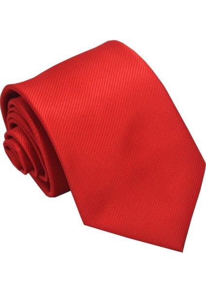 Iş Amaçlı Gündelik Erkek Kravat, Polyester Ipek Dimi, El Yapımı Düz Renk Kravat, Kırmızı (Yurt Dışından)