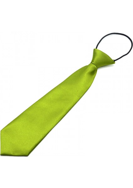 Çocuk Kravat Düz Renk, Çocuk Ayarlanabilir Fermuarlı Kravat, Çocuk Performans Kravat, Tembel Kravat, Yeşil (Yurt Dışından)