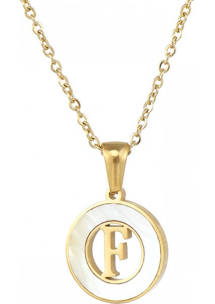 Kadınlar Için Paslanmaz Çelik Ilk Harf Kolye, 18K Altın Kaplama Zarif 26 Alfabe A'dan Z'ye Kolye Kolye Genç Kız Hediyeleri (Yurt Dışından)