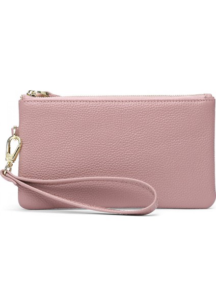 Kadın Cüzdan Rfıd Engelleme Deri Zip Cüzdan Debriyaj Bilek Kayışı Seyahat Uzun Cüzdan, Rfid Cüzdan (Pembe) (Yurt Dışından)