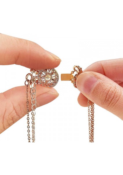 Çok Telli Klipsler Katmanlı Kolye Toka Ayırıcı Istiflenebilir Zincirler Diy Için (Yurt Dışından)