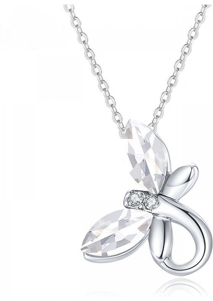 Romantik Sevgililer Yeni Yıl Hediyesi Mücevher Kolye, Kadınlar Için Kristal Kolye Kolye Takı Kadınlar Için Birthstone Kolye, Kelebek (Yurt Dışından)