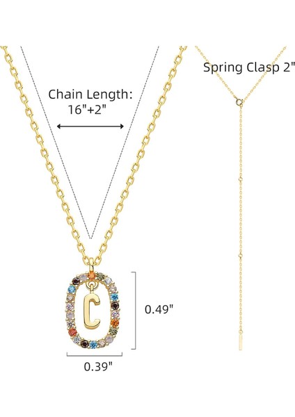 Kadınlar Için Kolye, Kızlar Altın Kaplama Mektup Kolye Kolye C Harfi Takı Hediye Eşi Yıldönümü Doğum Günü (Yurt Dışından) fiyatları