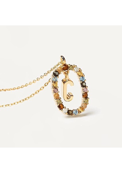 Kadınlar Için Kolye, Kızlar Altın Kaplama Mektup Kolye Kolye C Harfi Takı Hediye Eşi Yıldönümü Doğum Günü (Yurt Dışından) modelleri