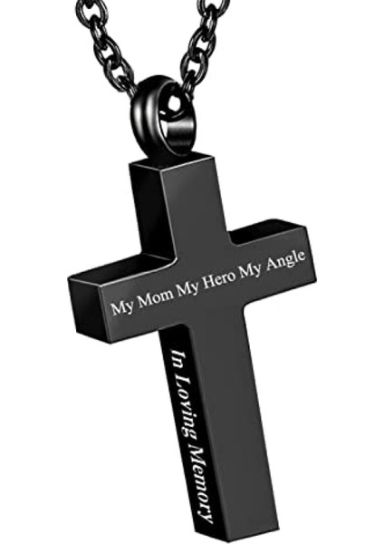 Avekı Küller Için Kalp Kremasyon Kolye, Küller Için Urn Kolyeler Küller Için Kremasyon Takılar, Sevilenin Anılarına Kül Kolye, Haç (Yurt Dışından)