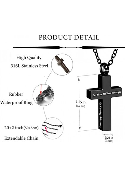 Avekı Küller Için Kalp Kremasyon Kolye, Küller Için Urn Kolyeler Küller Için Kremasyon Takılar, Sevilenin Anılarına Kül Kolye, Haç (Yurt Dışından) fırsatları