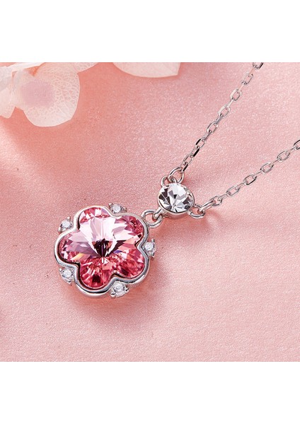 Romantik Sevgililer Yeni Yıl Hediyesi Mücevher Kolye, Kadınlar Için Kristal Kolye Kolye Takı Kadınlar Için Birthstone Kolye, Çiçek (Yurt Dışından) modelleri