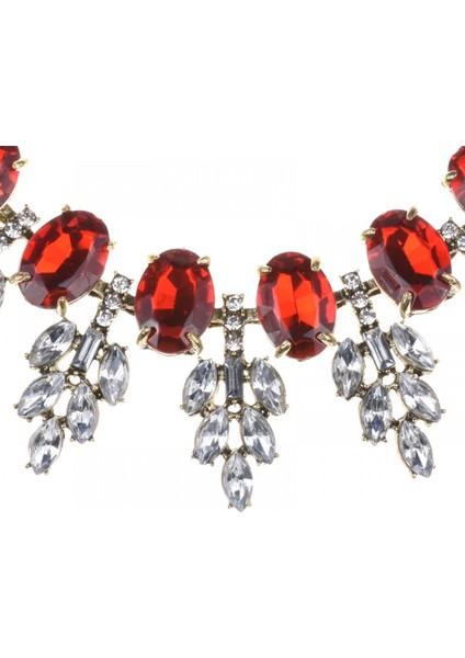 Kadın Kolyeler Kristal Yaprak Kolye Klavikula Zincirleri Moda Vintage Aksesuarları Kristal Düğün Parti Takı Kadın Kızlar Için (Kırmızı) (Yurt Dışından) fiyatları