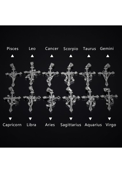 Wekity Erkek Paslanmaz Çelik Cz Burç Burç 12 Takımyıldızı Çapraz Kolye Kolye Doğum Günü Hediyesi (Yurt Dışından) fırsatları