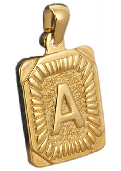 18K Altın Kaplama Dolgulu Harfleri Kolye Kolye, Kare Mektup Dikdörtgen Madalyon Kişiselleştirilmiş Paslanmaz Zincir Basit Takı Hediye (Yurt Dışından) modelleri