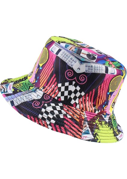 Toplanabilir Çift Taraflı Manyetik Bant Baskılı Balıkçı Kovası Güneş Şapkası, Birçok Desen (Yurt Dışından)