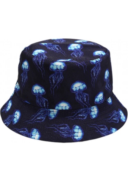 Kadınlar Için Sevimli Kova Şapka Plaj Balıkçı Şapkaları, Çift Taraflı Giyilebilir Unisex (HATG016) (Yurt Dışından)