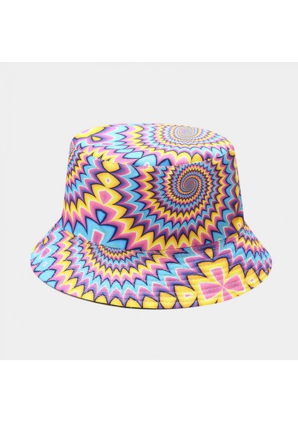 Çift Taraflı Baskılı Kova Güneş Şapkası, Toplanabilir Çift Taraflı Aşınma Balıkçı Dış Mekan Şapkası Yaz Plaj Şapkaları Birçok Desen (Yurt Dışından)