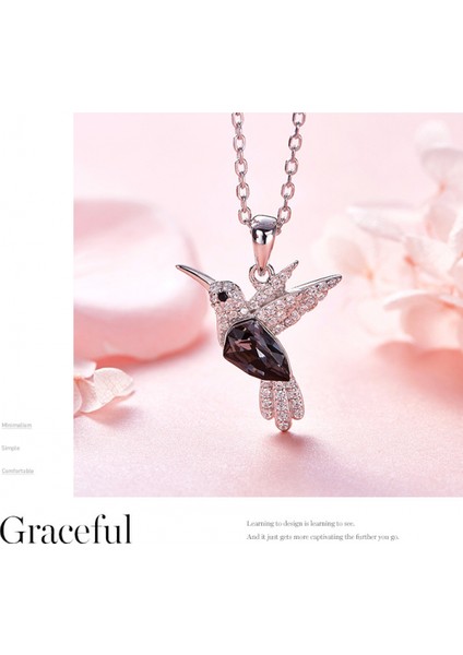 Romantik Sevgililer Yeni Yıl Hediyesi Mücevher Kolye, Kristal Kolye Kolye Takı Kadınlar Için Birthstone Kolye Kadınlar Için, Kuş (Yurt Dışından) indirimleri