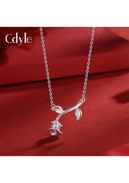 Romantik Sevgililer Yeni Yıl Hediyesi Mücevher Kolye, Kadınlar Için Kristal Kolye Kolye Takı Kadınlar Için Birthstone Kolye, Gül (Yurt Dışından) fiyatları