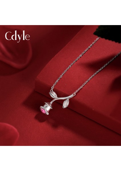 Romantik Sevgililer Yeni Yıl Hediyesi Mücevher Kolye, Kadınlar Için Kristal Kolye Kolye Takı Kadınlar Için Birthstone Kolye, Gül (Yurt Dışından) modelleri