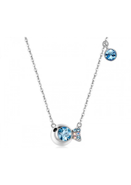 Romantik Sevgililer Yeni Yıl Hediyesi Mücevher Kolye, Kadınlar Için Kristal Kolye Kolye Takı Kadınlar Için Birthstone Kolye, Denizkızı Gözyaşları (Yurt Dışından)