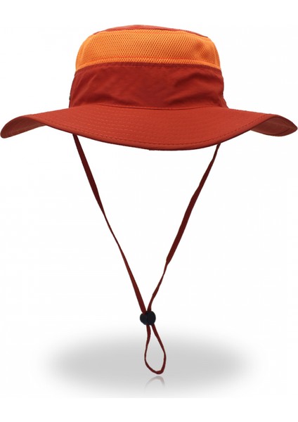 Renk: Turuncu Açık Güneş Koruması Büyük Kenarlı Şapka Güneş Şapkası Erkek Balıkçı Şapkası Yaz Uv Koruma Balıkçı Şapkası (Yurt Dışından)