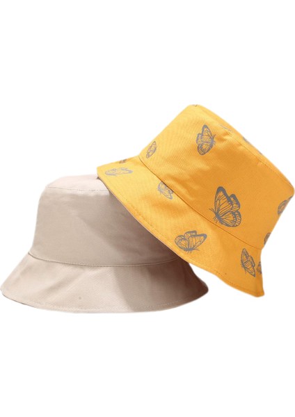 Kadınlar Için Sevimli Kova Şapka Plaj Balıkçı Şapkaları, Çift Taraflı Aşınma (Gri Kelebek, Bej) (Yurt Dışından) fiyatları